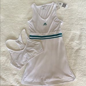 Adidas W Adipure Dress - White/Teal Accent -Size M